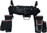 Electrician's Padded Tool Belt and Tool Pouch Combo for Long-wear Comfort and Durability Size Medium