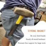 Magnetic Tool Holder, All Metal Strong Magnetic Belt Clip Holster for Screws,Nails,Hammer,Pliers,Spanner,Sockets,Trowel and Any Magnetic Hardware| Great for Electricians, Plumbers, Carpenters