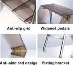Step Stools for Adults, 3 Step Ladder Folding Step Stool, Folding Stools for Adults Portable, Acrylic 3 Step Ladder, with Ladder and Stool