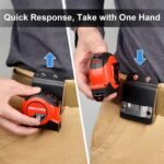 , Tape Measure Holder for Belt, Low-Profile Tape Measure Belt Clip, Fits up to 2" Tool Belt, Tape Accessories